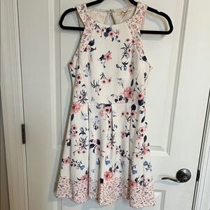 Rewind White and Pink Floral Dress